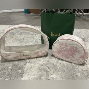 BRAND NEW with bag HARROD’S luxury 2-piece cosmetics bag set